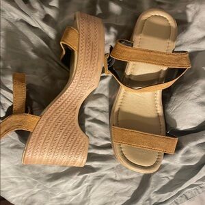 Tan Suede Women's Sandals